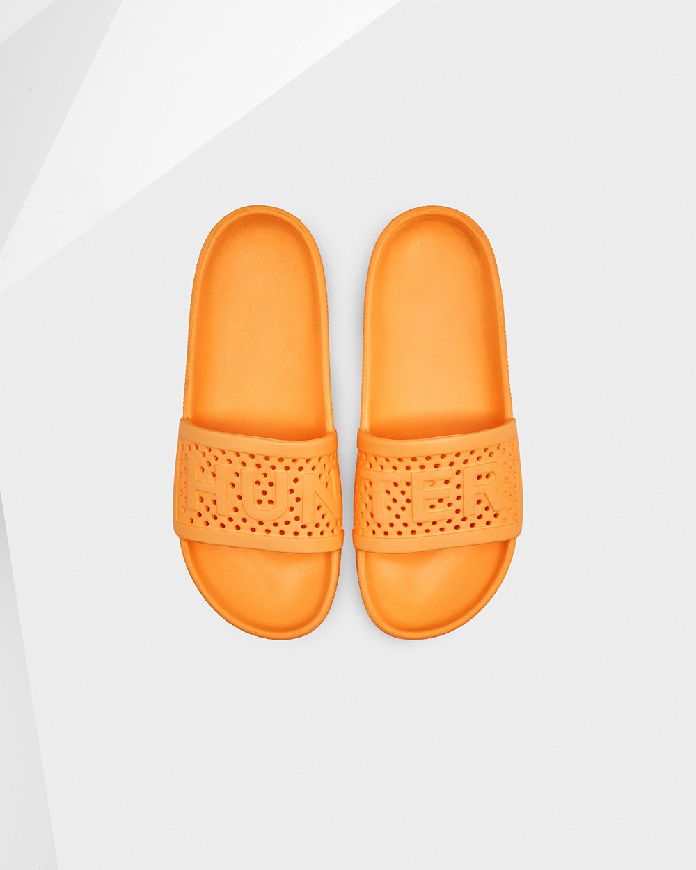 Hunter Original Lightweight Moulded Slides - Store Womens Orange - GSFWTI873